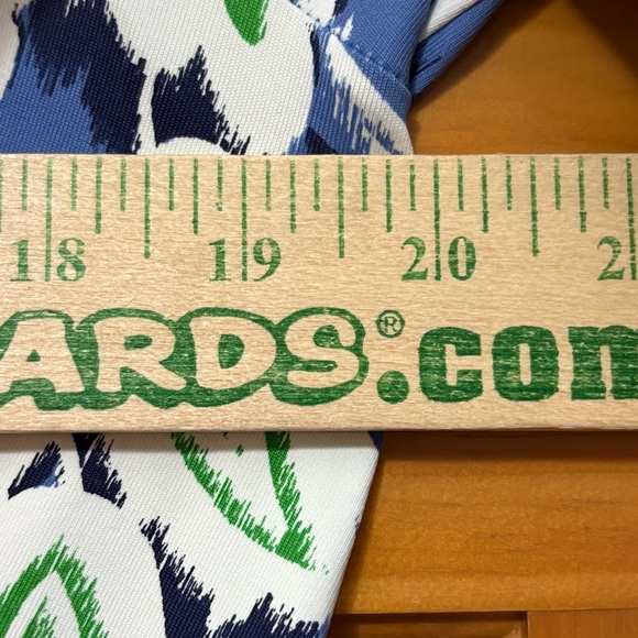 Talbots Blue and Green Floral Dress Size Large EUC - Picture 7 of 9